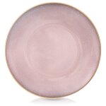 Assiette plate en c�ramique - orion - 27 cm - rose - �maill�e - convient au lave - vaisselle - compatible ...