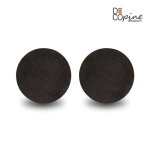 Assiette plate - decopine - effet bois noir - fait main - lot de 2 - �25 cm