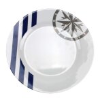 Assiette plate marina 25 cm couleur mer