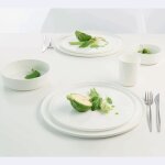 Assiette plate porcelaine blanche - l 27 cm - oco