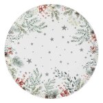 Assiette de présentation - atmosphera - souffle polaire - d33cm - multicolore - rond Assiette de présentation - atmosphera - souffle polaire - d33cm - multicolore - rond