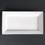 Assiettes rectangulaires 310x175 mm � bord large lumina - lot de 2