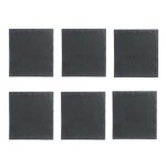 Lot de 6 assiettes en ardoise - l 25 x l 25 cm - noir