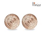 Assiette de service - decopine - effet bois blanc - lot de 2 - �25 cm - fait main