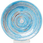 Assiettes swirl blue 19cm set de 4 - kare - vaisselle - porcelaine - cramique - grs