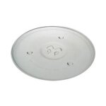 Assiette en verre pour four � micro - ondes 27 cm daewoo ufesa avec support