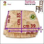 Assise en paille de riz pour chaise - venezia - jaune - bois massif - usage intensif