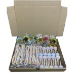Assortiment de confiseries rtro - box  bonbons rtro - 20 bonbons colliers - 20 bonbons roudoudous ...