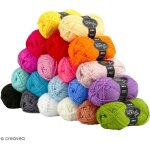 Laine acrylique - fantasia - multicolore - lot de 20 pelotes - 50g par pelote - 100% acrylique
