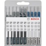 Assortiment de lames de scie sauteuse - bosch - 10 pi�ces - m�tal et bois - acier - mod�les vari�s