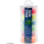 Assortiment p�te � modeler autodurcissante silk clay - fluo - 6 pcs