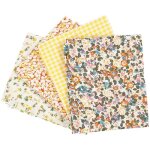 Tissu patchwork - 45 x 55 cm - 100% coton - jaune - 4 coupons Tissu patchwork - 45 x 55 cm - 100% coton - jaune - 4 coupons