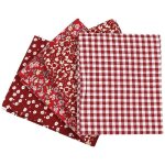 Tissu patchwork - noname - 45 x 55 cm - 100% coton - 4 coupons - rouge Tissu patchwork - noname - 45 x 55 cm - 100% coton - 4 coupons - rouge