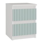 Aster - table de chevet style scandinave - 30x30x40 cm - chevet 2 tiroirs - meuble de chambre enfant ...