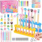 Atelier des stylos creatif enfant fabrique a stylo avec 80 accessoires kits de loisirs cr�atifs fille ...
