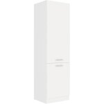 Atlas colonne de cuisine 2 portes - l 60 x p 58 x h 210 cm - d�cor blanc