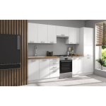 Atlas cuisine compl�te 8 �l�ments - d�cor blanc - l300 x h52 x h82 cm - plan de travail non inclus