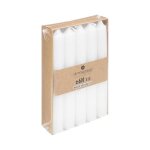 Lot de 10 bougies b�tons blanc 45g - atmosphera cr�ateur dint�rieur