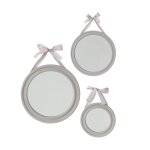 Set de 3 miroirs ronds ruban d20 27 335cm - atmosphera createur dinterieur - taupe