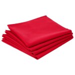 Atmosphera - 4 serviettes de table - coton - rouge