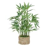 Atmosphera - bambou artificiel avec pot mat�riau naturel - h. 46 cm
