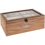 Bo�te � couture hiver bois 30x10cm - atmosphera cr�ateur dint�rieur