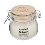 Atmosphera - bougie parfum�e dans pot en verre avec couvercle bois 330 g la maison du bonheur
