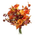 Atmosphera - bouquet artificiel automnal - h. 55 cm - orange