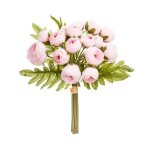 Bouquet de 18 mini cam�lias artificiels rose h30cm - atmosphera createur dinterieur