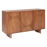 Atmosphera - buffet 3 portes en bois massif nanda - marron