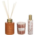 Atmosphera - coffret senteur diffuseur de parfum avec btonnets 1 bougie pot en verre et 1 spray toucher ...
