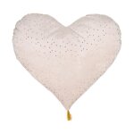 Coussin enfant coeur rose 40 x45cm - atmosphera createur dinterieur