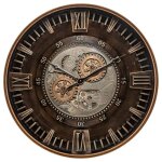 Atmosphera - horloge avec m�canisme en m�tal - diam 59 cm - marron