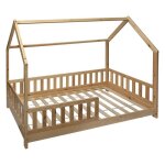Atmosphera kids - lit cabane bosco pour enfant - 90 x 190 cm - marron
