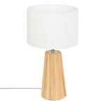 Atmosphera - lampe � poser en bois adon - h. 53 cm - beige