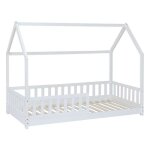 Atmosphera - lit cabane pour enfant bosco - 90 x 190 cm - blanc