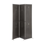 Paravent - atmosphera - mtal gris fonc - 1705 cm - style industriel - intrieur