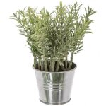 Atmosphera - plante artificielle en pot zinc h17 d 8 x h 17 cm foug�res