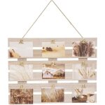 Porte photo cagette beige 58x43cm - atmosphera cr�ateur dint�rieur