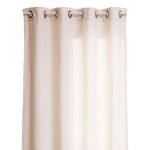 Atmosphera - rideau � ?illets snowy - bouclette unie - 140 x 260 cm - ivoire