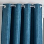 Rideau occultant mattone bleu canard 140x260cm - atmosphera createur dinterieur