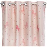 Rideau occultant enfant licorne rose clair 140x250cm - atmosphera cr�ateur dint�rieur