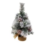 Atmosphera - sapin de nol artificiel floqu minnesota - h. 50 cm - blanc et vert