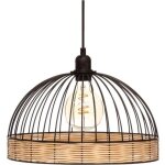 Suspension filaire suwa m�tal noir d35cm - atmosphera cr�ateur dint�rieur