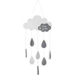 Suspension enfant nuage bois gris h615cm - atmosphera createur dinterieur - gris
