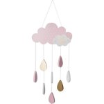 Suspension enfant nuage bois rose h615cm - atmosphera cr�ateur dint�rieur