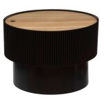 Atmosphera - table basse coffre en bois enola - noir
