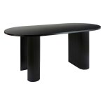 Atmosphera - table basse ovale en bois olova - noir