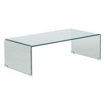 Atmosphera - table basse rectangulaire en verre lenia - transparent