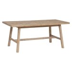 Atmosphera - table � manger extensible aeris en bois pour 6 � 8 personnes - marron